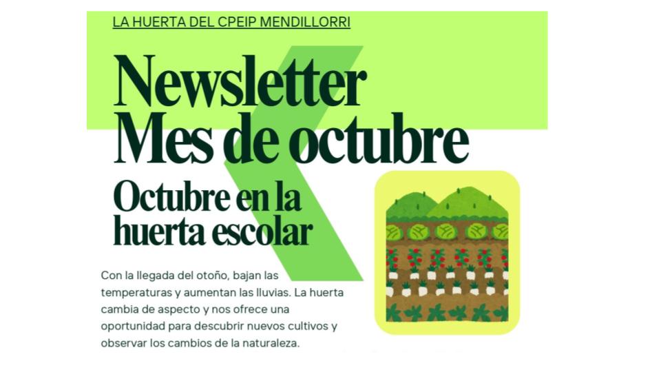 Octubre en nuestra Huerta Escolar